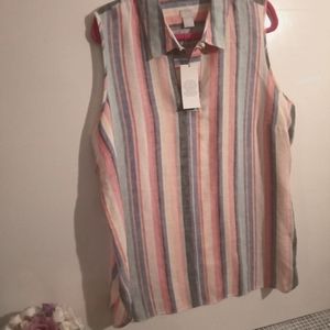 Chico Sleeveless Top/ size 3.5-XL 16/18 Multi-Color